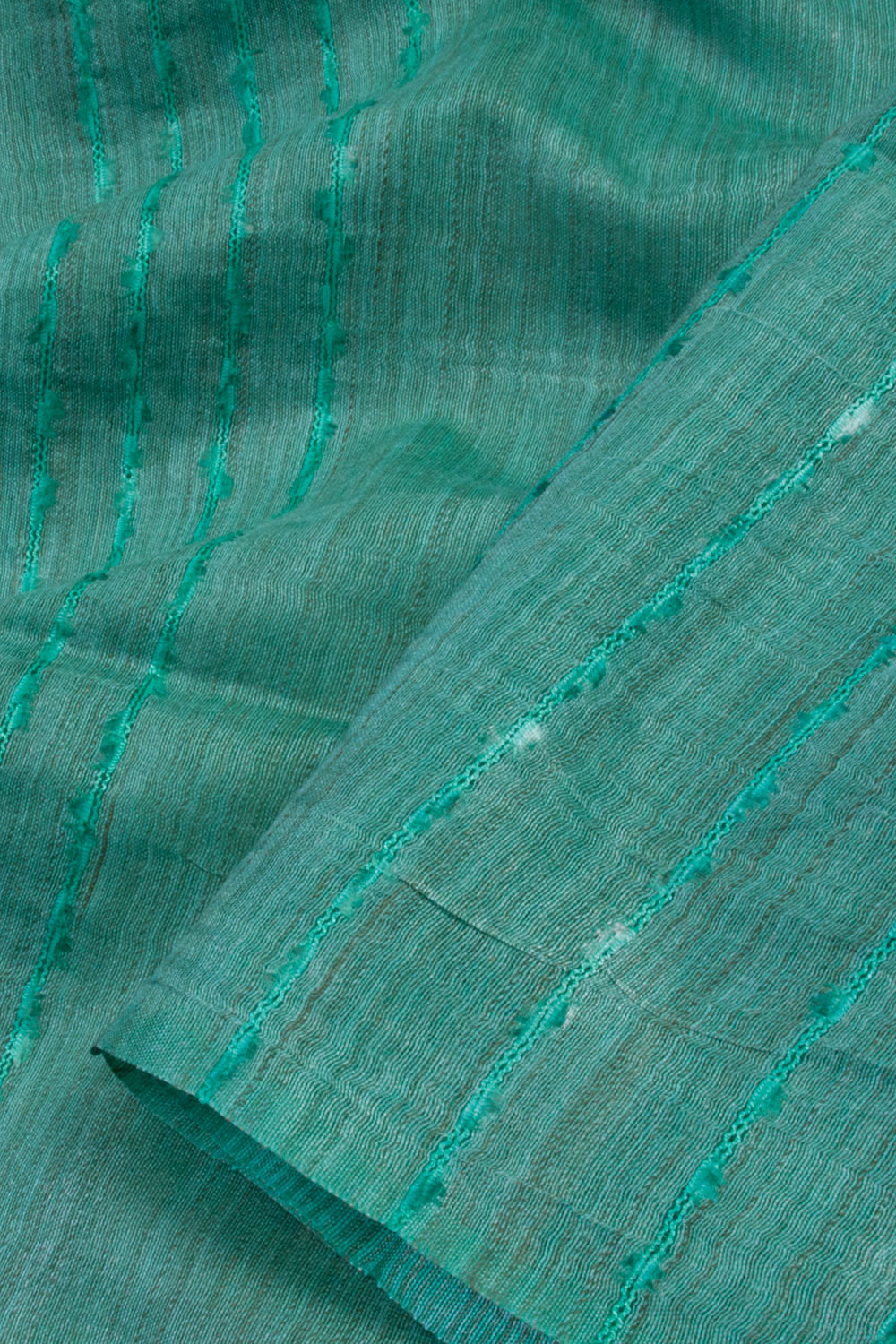 Shamrock Green Handloom Bamboo Silk Saree 10061917