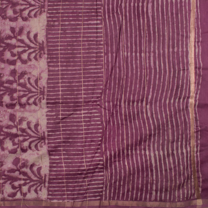 Dabu Printed Chanderi Silk Cotton Saree 10055978
