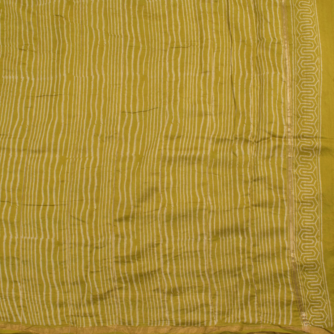 Dabu Printed Chanderi Silk Cotton Saree 10055984