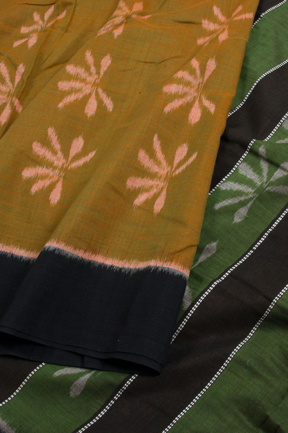 Yellow Handloom Odisha Ikat Cotton Saree 10060293