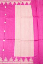 Rose Pink Chhattisgarh Tussar Silk Saree 10059703
