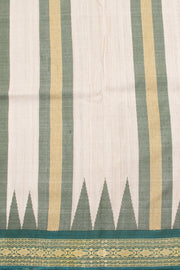 Beige Chhattisgarh Tussar Silk Saree 10059710