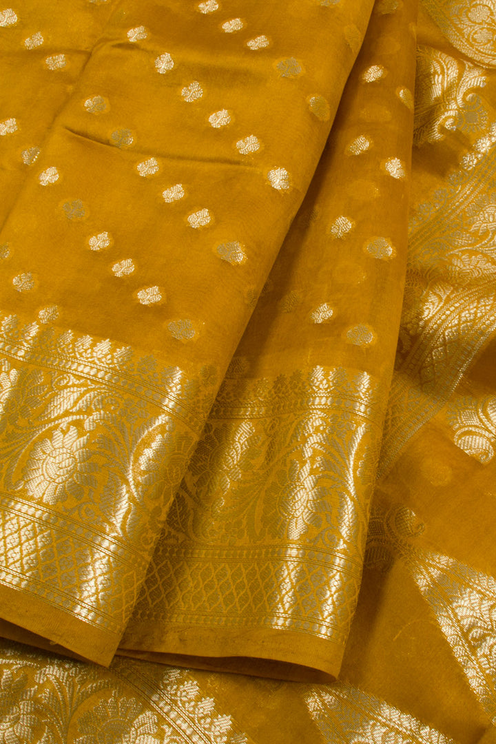 Yellow Handloom Banarasi Summer Silk Saree 10061313