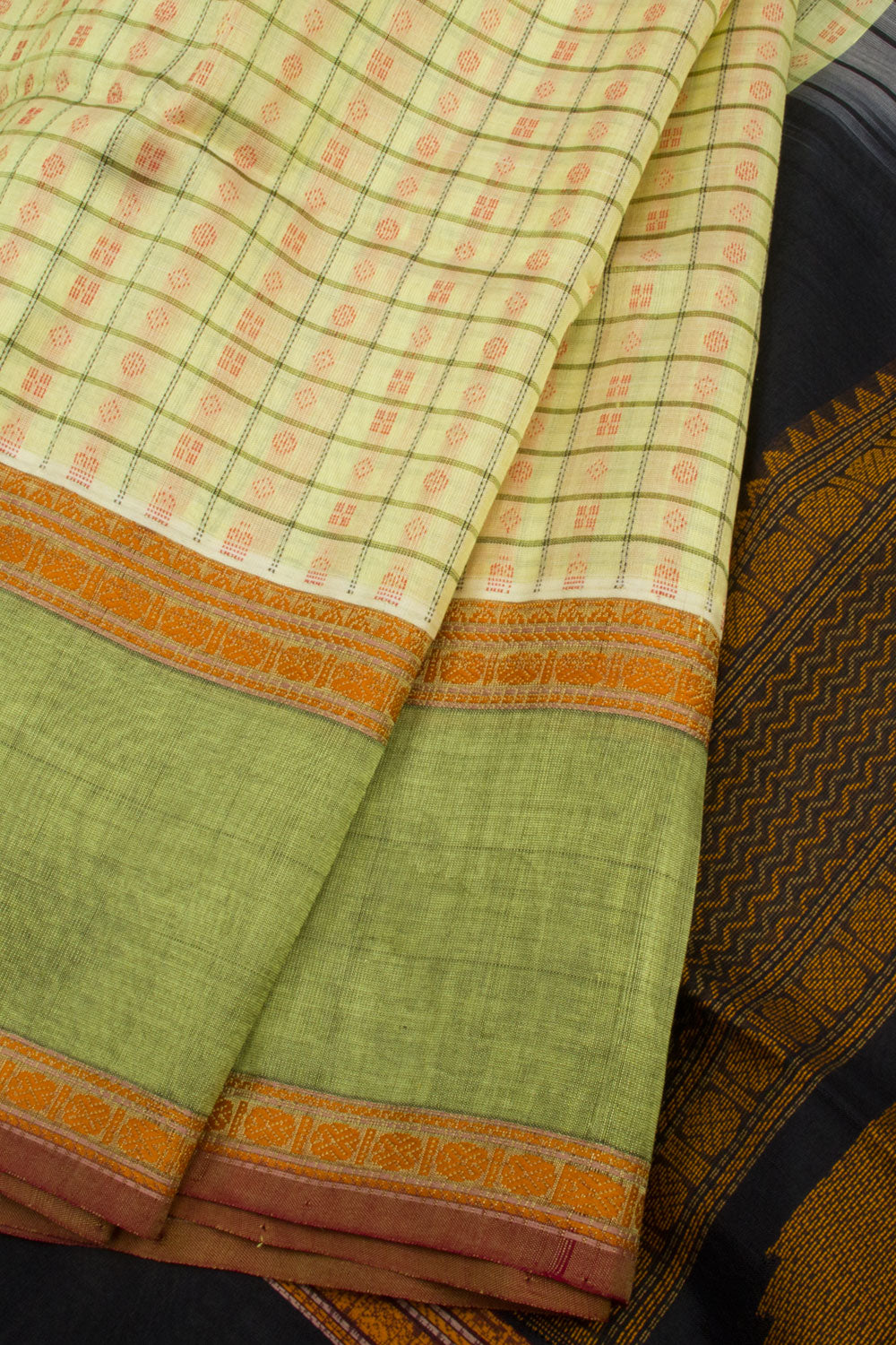 Green Handloom Kanchi Cotton Saree  10061809
