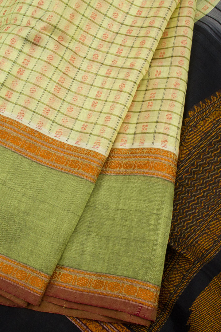 Green Handloom Kanchi Cotton Saree  10061809