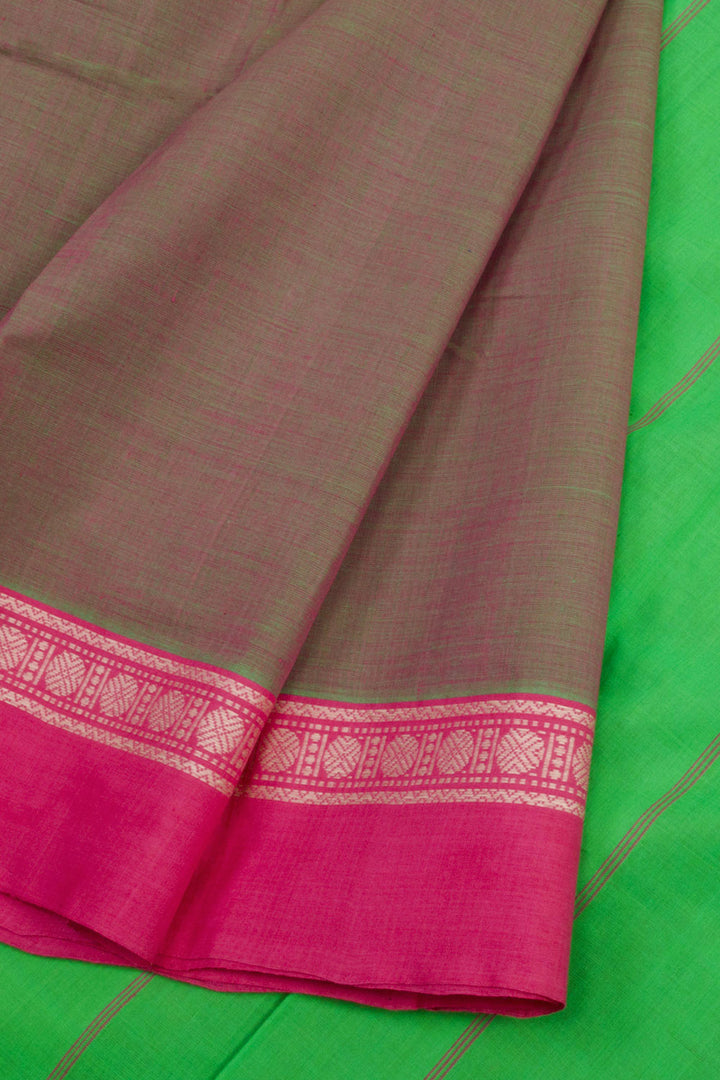 Brown Handloom Kanchi Cotton Saree 10061812