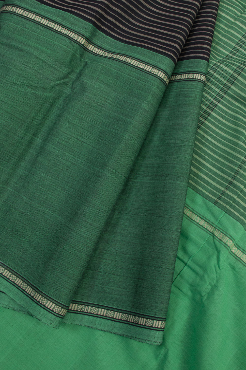 Green Muppagam Handloom Kanchi Cotton Saree 10061813