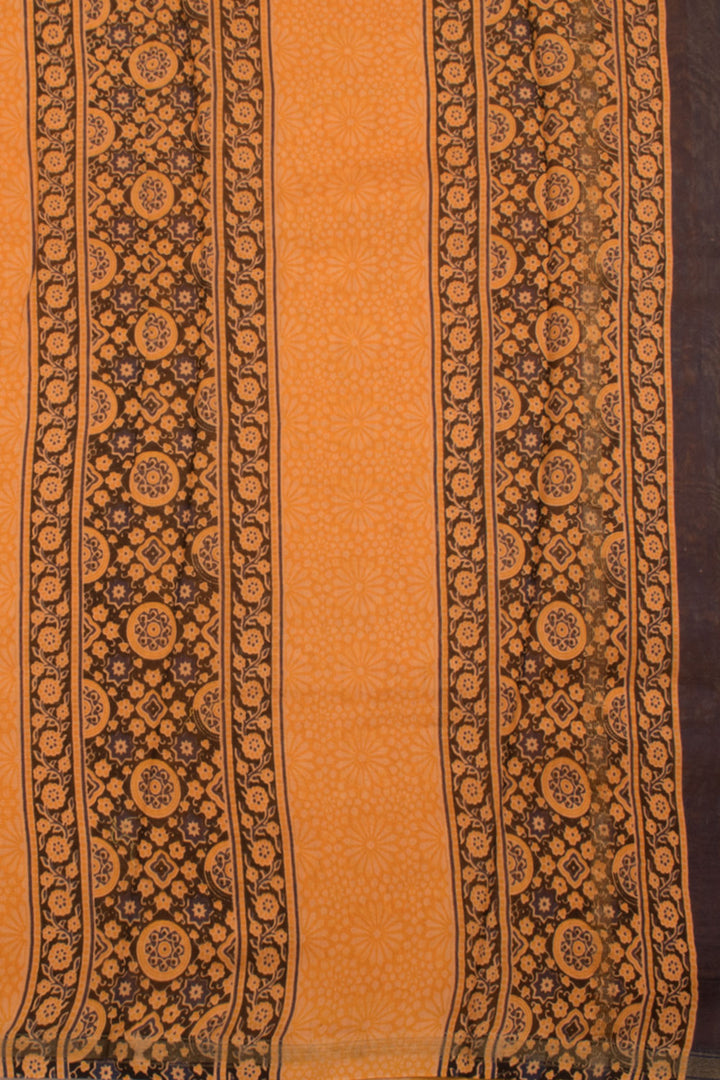 Hand Block Printed Chanderi Silk Cotton Saree 10058851