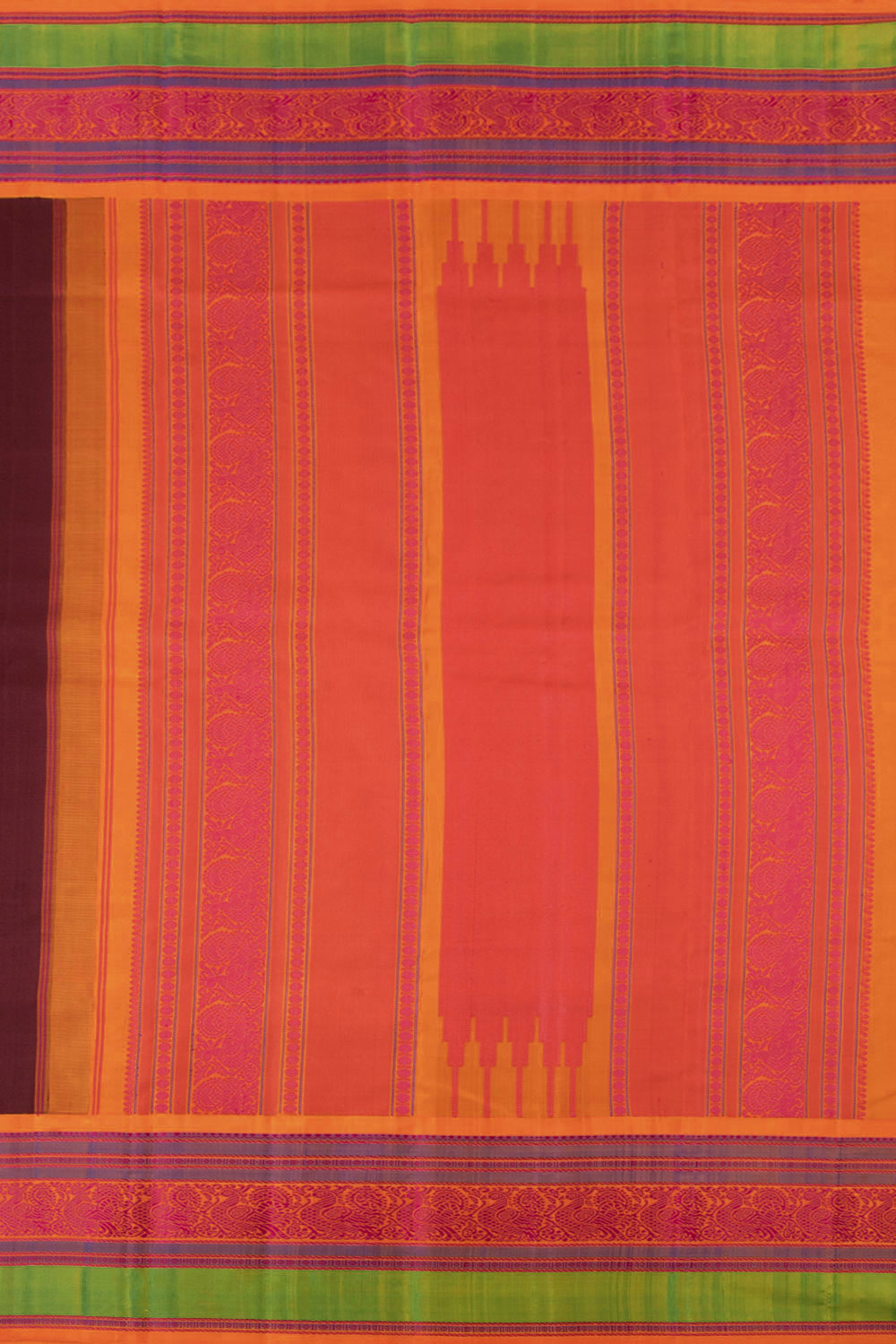 Handloom Pure Silk Threadwork Korvai Kanjivaram Saree 10058255