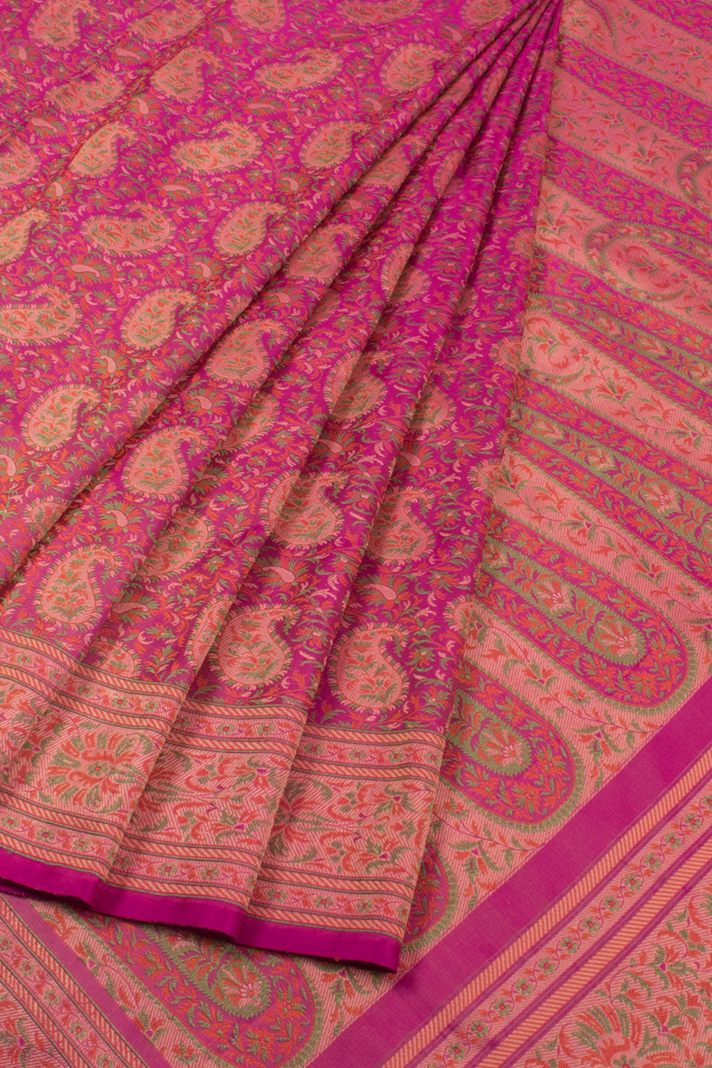 Handloom Banarasi Jamawar Tanchoi Katan Silk Saree 10058521