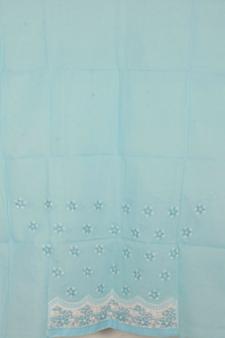 Chikankari Embroidered Cotton Anarkali Suit Material 10057958