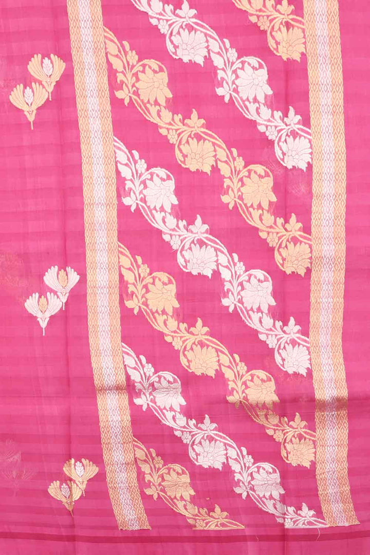 Pink Handloom Banarasi Kadhwa Katan Silk Saree 10059853
