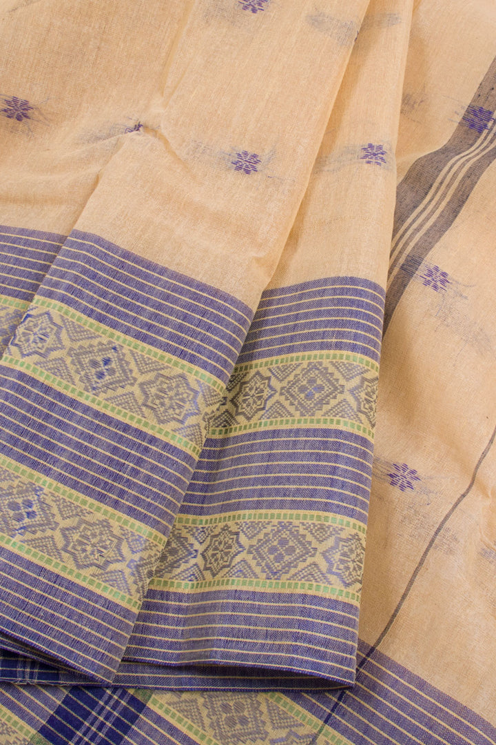 Beige Bengal Tant Cotton Saree 10058880
