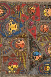 Hand Painted Madhubani Bhagalpur Tussar Silk Saree 10057650