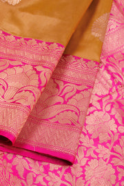 Mustard Yellow Handloom Banarasi Kadhwa Katan Silk Saree 10061142