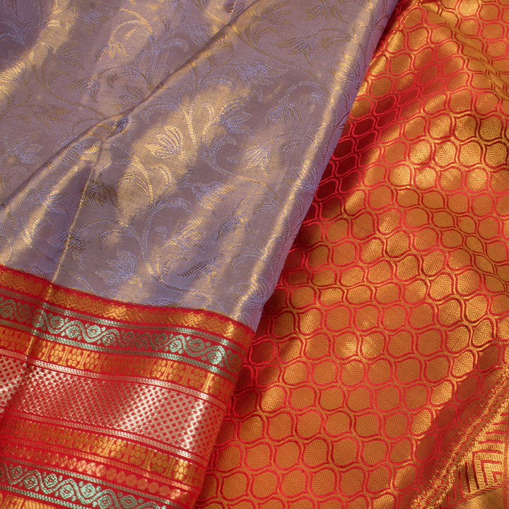 Handloom Pure Zari Bridal Korvai Kanjivaram Tissue Silk Saree 10056049