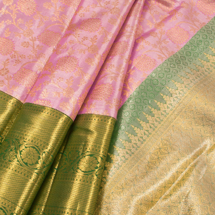 Pure Tissue Silk Bridal Jacquard Korvai Kanjivaram Saree 10056411