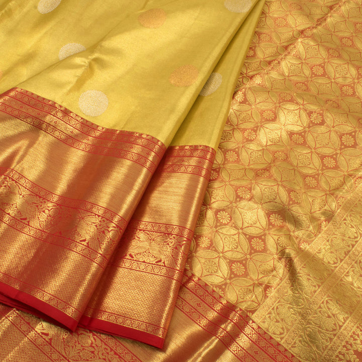 Pure Tissue Silk Bridal Korvai Kanjivaram Saree 10056412