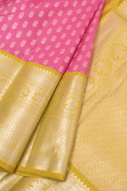 Dusky Rose Handloom Bridal Korvai Kanjivaram Silk Saree 10057115