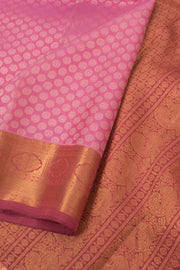Dark Rose Pink Pure Zari Bridal Kanjivaram Silk Saree 10057130