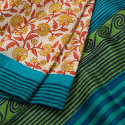 Hand Block Printed Silk Saree 10057395