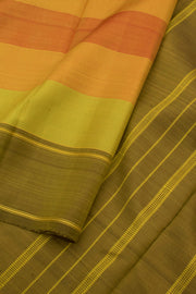 Shades of Yellow Threadwork Kanjivaram Silk Saree 10057673