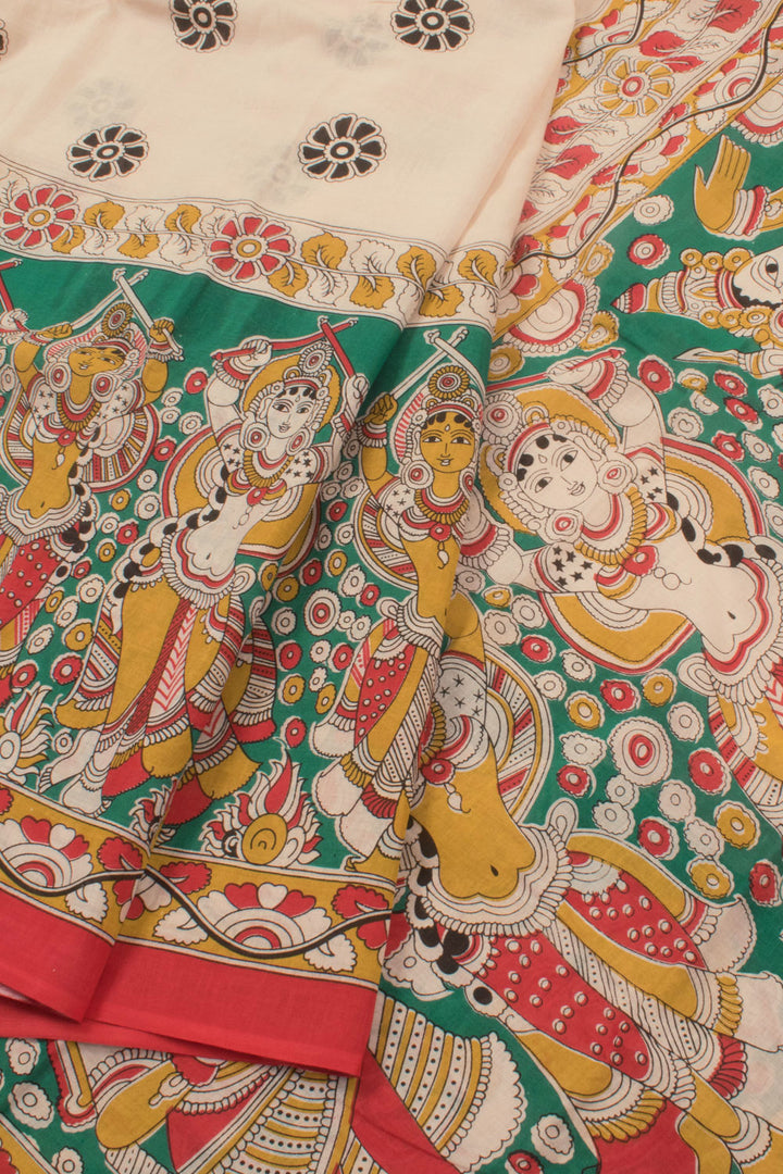Printed Kalamkari Cotton Saree 10057753