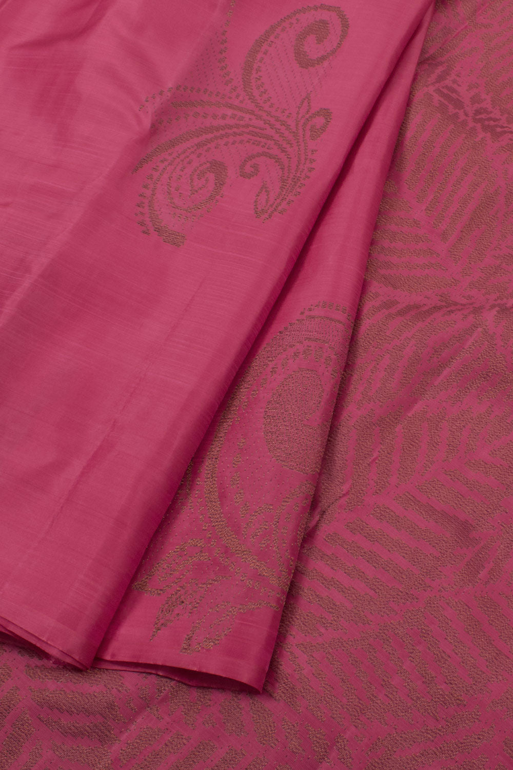Handloom Borderless Pure Zari Threadwork Kanjivaram Silk Saree 10058349