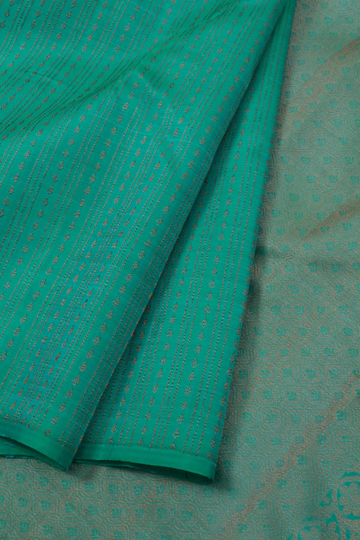 Handloom Pure Zari Borderless Threadwork Kanjivaram Silk Saree 10058353