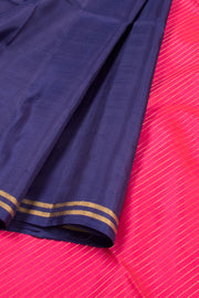 Navy Blue Kanjivaram Soft Silk Saree 10059879