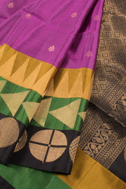 Mulberry Violet Kanjivaram Soft Silk Saree 10059892