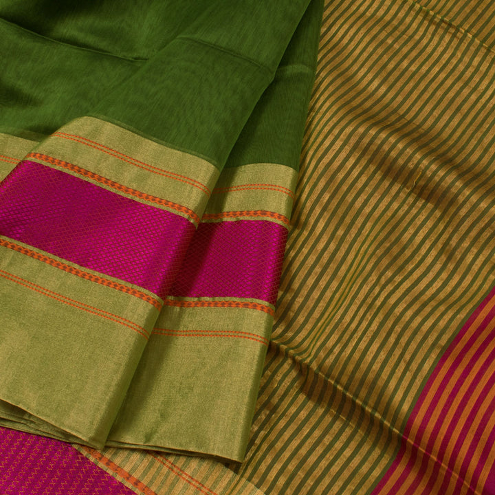 Handloom Maheshwari Silk Cotton Saree 10054130