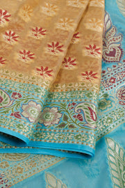 Tortilla Brown Handcrafted Banarasi Chiffon Saree 10061124