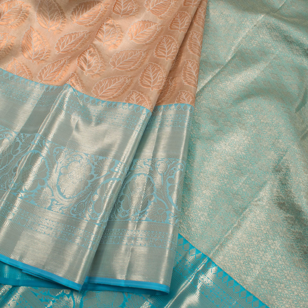 Handloom Pure Zari Bridal Korvai Kanjivaram Tissue Silk Saree 10055732