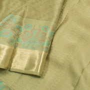 Olive Green Handloom Nakashi Kanjivaram Silk Saree 10057040