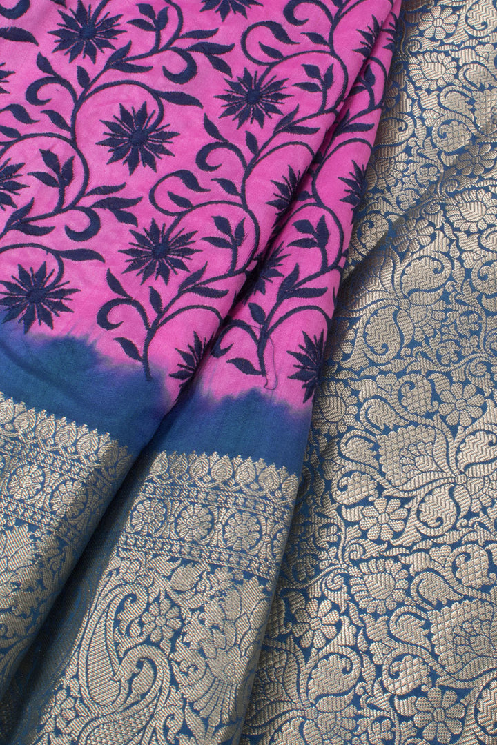 Embroidered Kanjivaram Pure Silk Saree 10058228