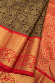Pure Zari Korvai Jacquard Kanjivaram Silk Saree 10058722