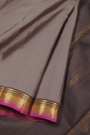 Grey Handloom Pure Zari Kanjivaram Silk Saree 10060046