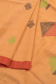 Apricot Orange Bengal Cotton Saree 10059313