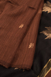 Chocolate Brown Bengal Matka Silk Saree 10059319