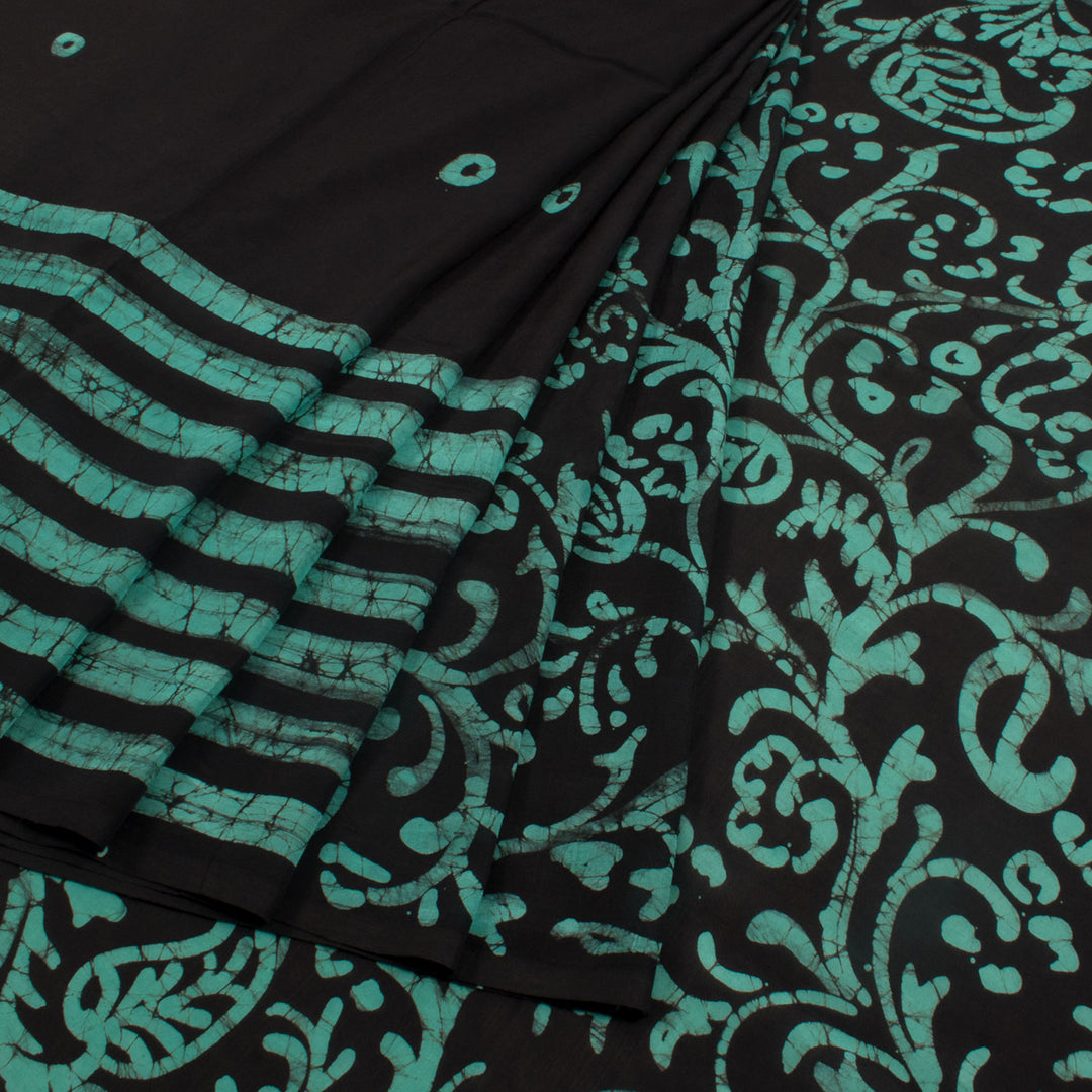 Batik Printed Silk Cotton Saree 10055760