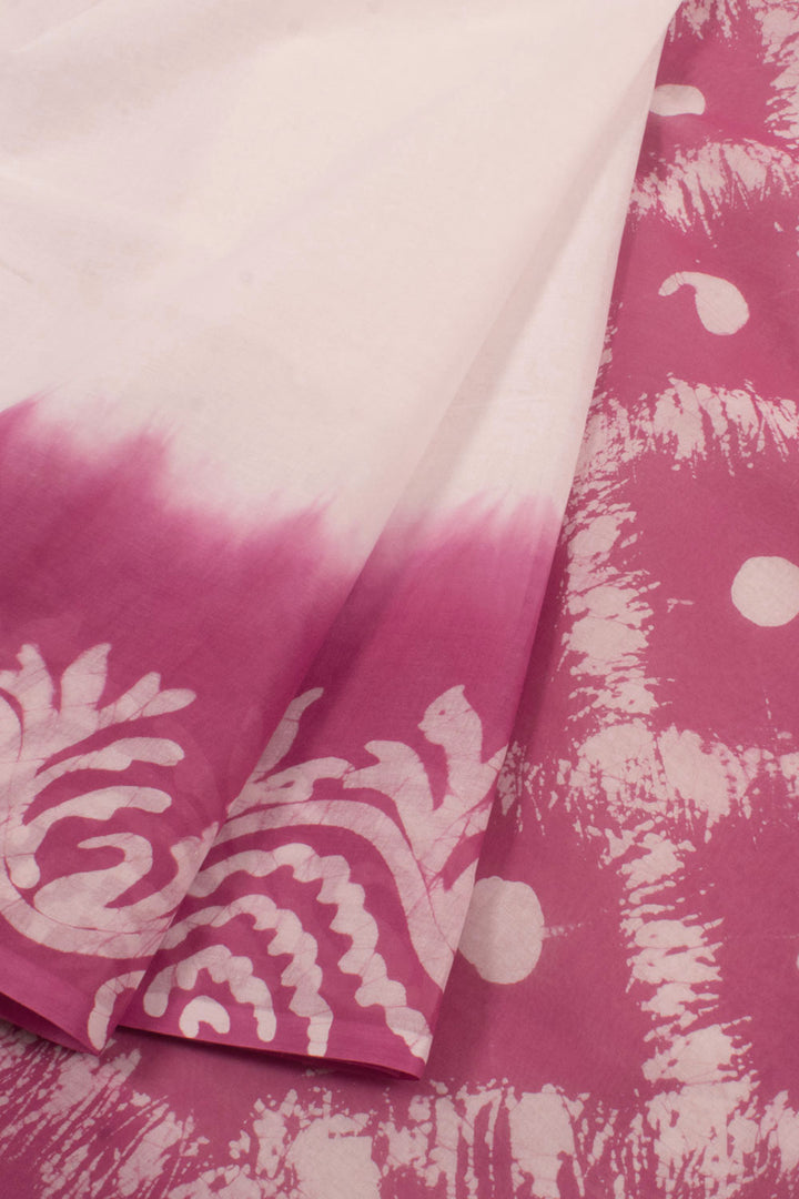 Batik Printed Cotton Saree 10058010