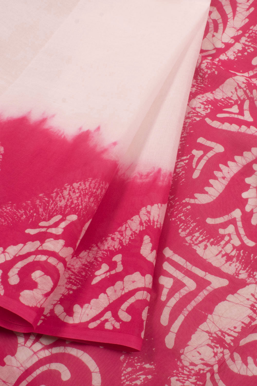 Batik Printed Cotton Saree 10058012