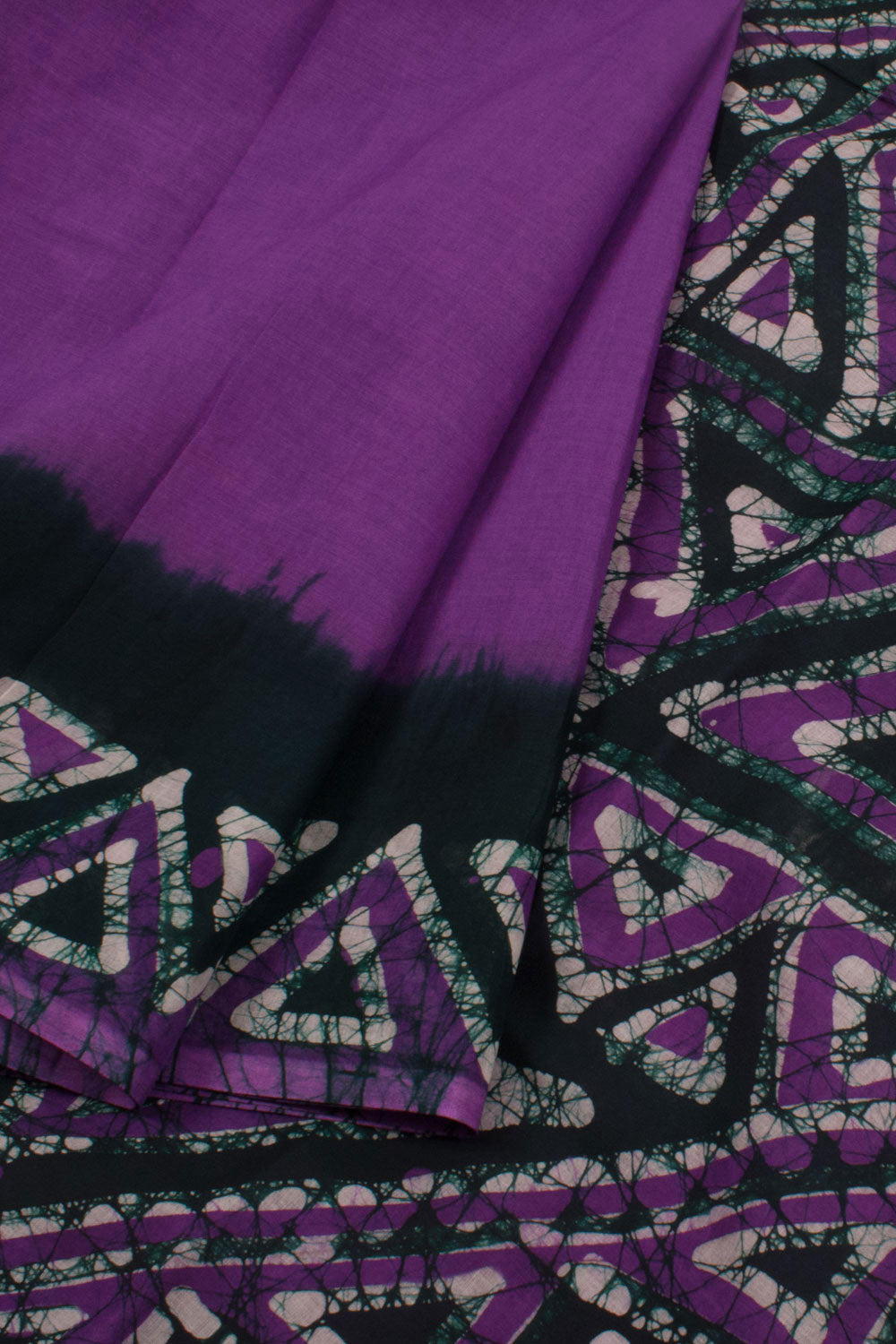 Batik Printed Cotton Saree 10058015