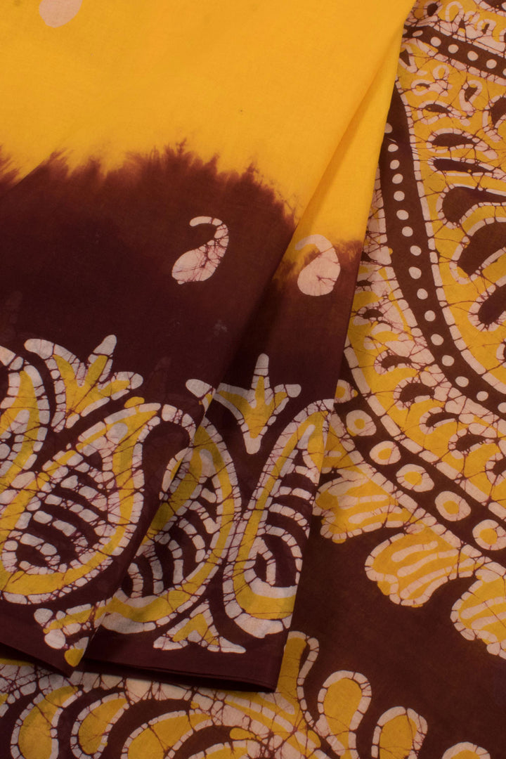 Batik Printed Cotton Saree 10058017