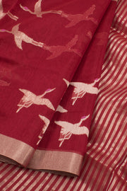 Rosewood Handloom Chanderi Silk Cotton Saree 10059682