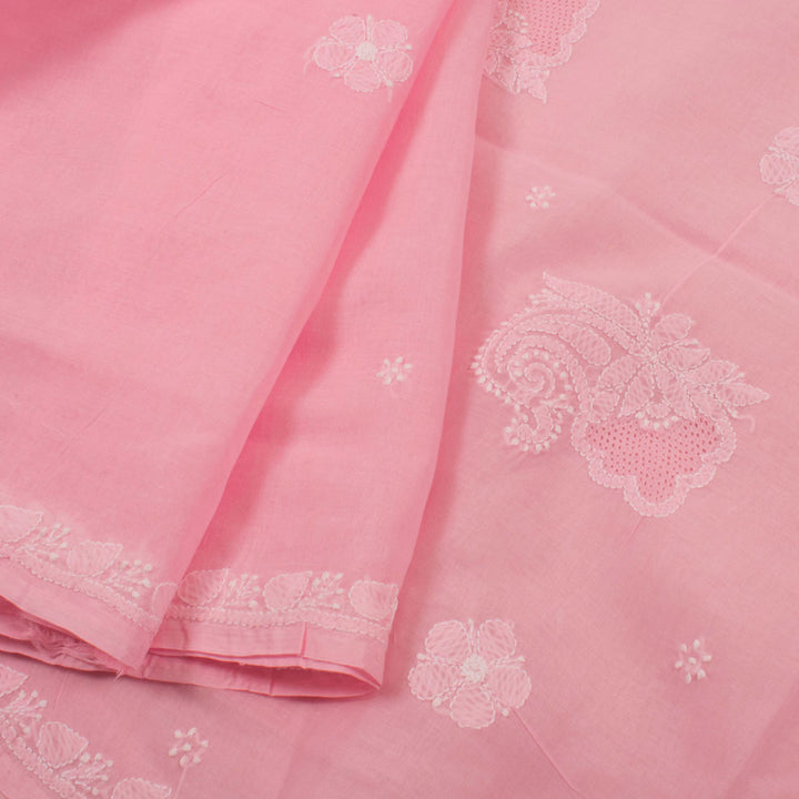 Chikankari Embroidered Cotton Saree 10055265