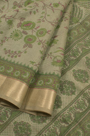 Hand Block Printed Silk Cotton Saree 10059297