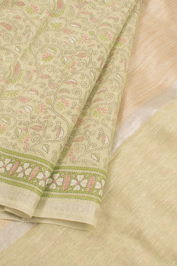 Hand Block Printed Silk Cotton Saree 10059299