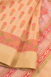 Hand Block Printed Silk Cotton Saree 10059301